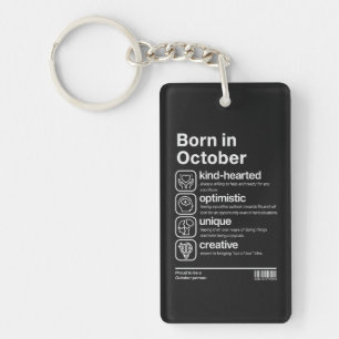 Porte-clefs Personnalité de Né en Octobre