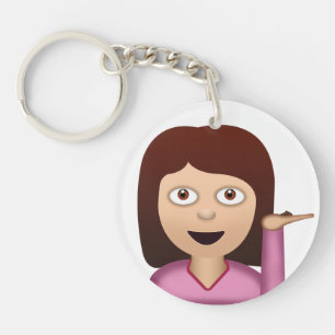 Porte-clefs Personne Emoji de bureau de renseignements