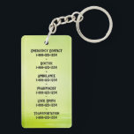 Porte-clefs Personnes âgées et oubliées Contact d'urgence<br><div class="desc">Restez en sécurité et préparez-vous avec notre porte - clé de contact d'urgence personnalisé. Doté d'une belle conception, ce porte - clé tient discrètement une liste personnalisée de numéros de téléphone importants, vous assurant toujours d'avoir les bonnes personnes pour appeler en coque d'urgence. Liste personnalisable : Ajoutez jusqu'à 6 contacts...</div>