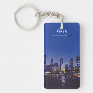 Porte-clefs Perth, Australie - Ciel de la ville de nuit Slim