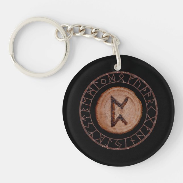 Porte-clefs Perthro - Rune Aînée de Futhark (Devant)
