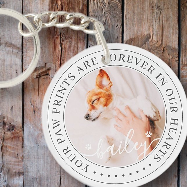 Porte-clefs Pet Memorial Empreintes de pattes Coeurs Élégant P (Créateur téléchargé)