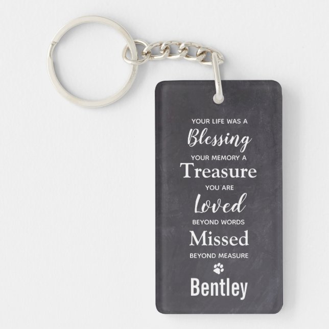 Porte-clefs Pet Memorial Photo Cadeau Sympathy Pet Perte Memor (Devant)