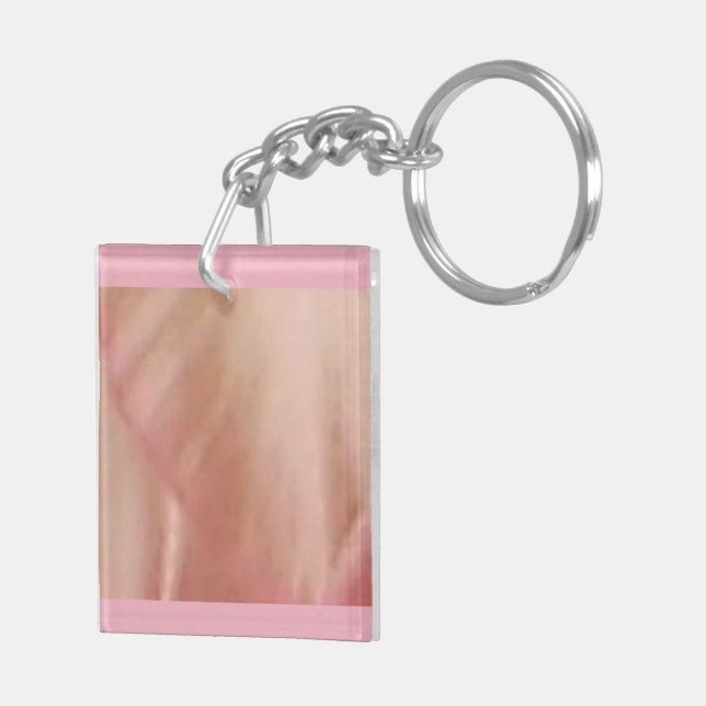 Porte-clefs Pétale rose Fleur Porte - clé double face (Dos droit)