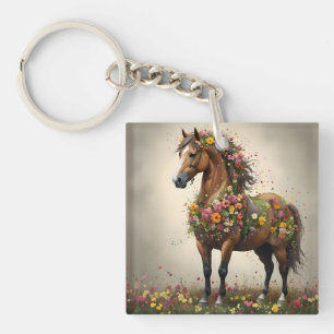 Porte-clefs Pétales Et Hooves : Jardin D'Imaginaire Du Cheval