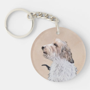 Porte-clefs Petit Basset Griffon Vendéen Peinture - Chien Art