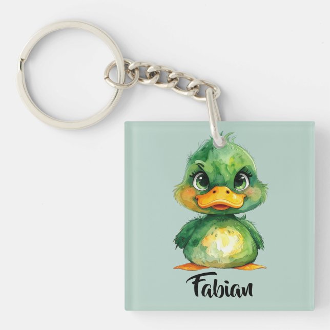 Porte-clefs petit canard vert (Devant)