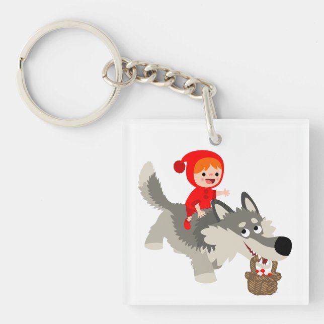 Porte-clefs Petit Chaperon Rouge & Porte - clé Acrylique Wolf (Devant)