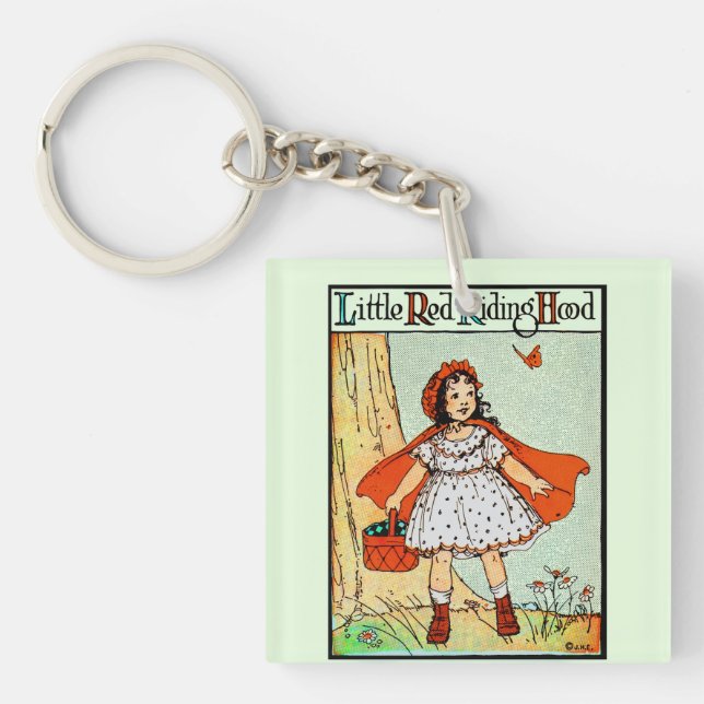 Porte-clefs Petit Chaperon Rouge Vintage Mignon (Devant)