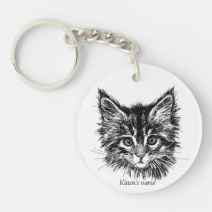 Porte-clefs Petit Chat Mignon Personnalisable