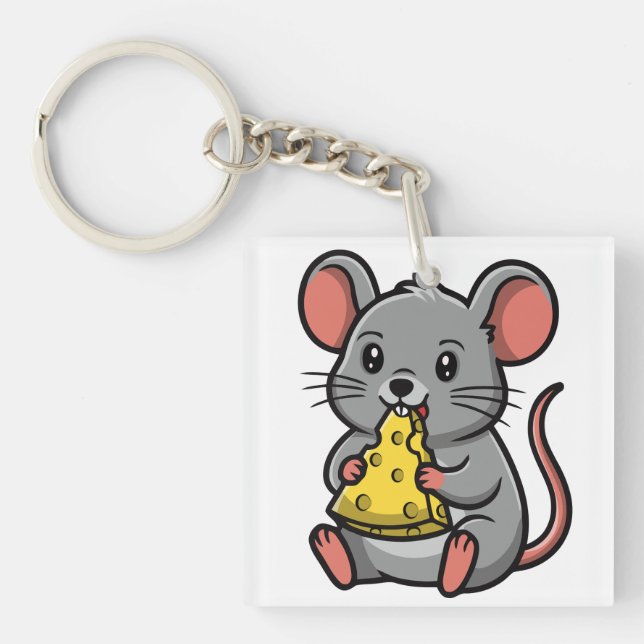 Porte-clefs Petit Cottage de Souris (Devant)