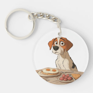 Porte-clefs Petit-déjeuner chien