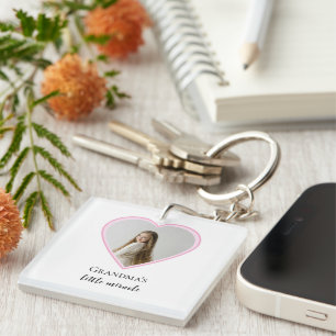 Porte-clefs Petit miracle photo de grand-mère personnalisée