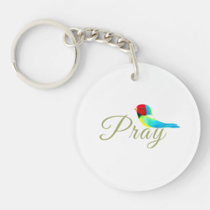 Porte-clefs Petit oiseau de prière