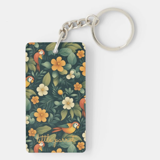 Porte-clefs Petit perroquet personnalisable (Dos)