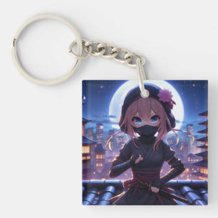 Porte-clefs Petite fille guerrière ninja