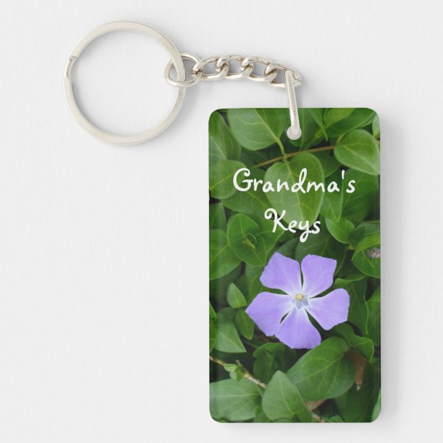 Porte-clefs Petite Fleur Violette  (Devant)