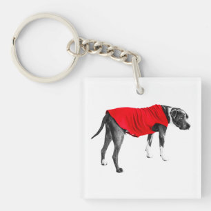Porte-clefs Petite forme rouge et loyale