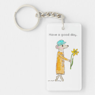 Porte-clefs Petite Souris Avec Jonquille