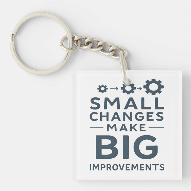 Porte-clefs Petits changements font de grandes améliorations C (Devant)