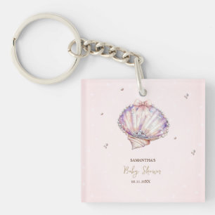 Porte-clefs Petits Coquillages Perles Diamants Points Fête Pré