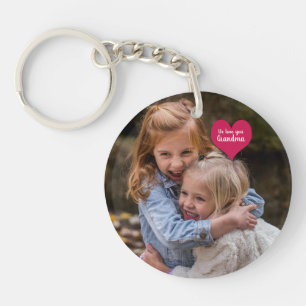 Porte-clefs Petits enfants Photo Nous vous aimons Grand-mère 