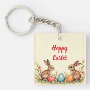 Porte-clefs Petits lapins de Pâques Collection populaire Vinta