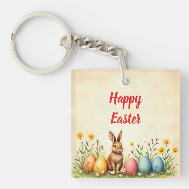 Porte-clefs Petits Lapins Et Oeufs De Pâques Collection Popula (Devant)