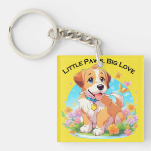 Porte-clefs Petits Poches De Chiot Mignonne Grand Amour