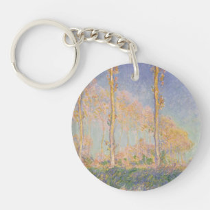 Porte-clefs Peupliers, paysage impressionniste, Claude Monet