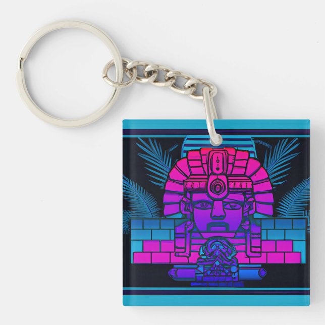 Porte-clefs Pharaoh Synthwave (Devant)