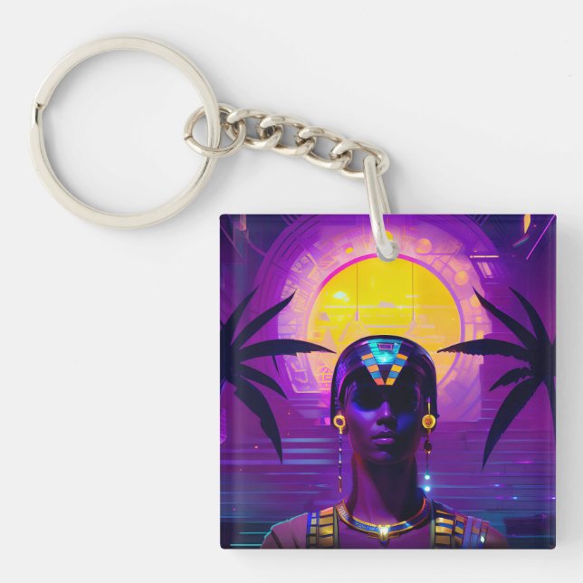 Porte-clefs Pharaon Synthwave (Devant)