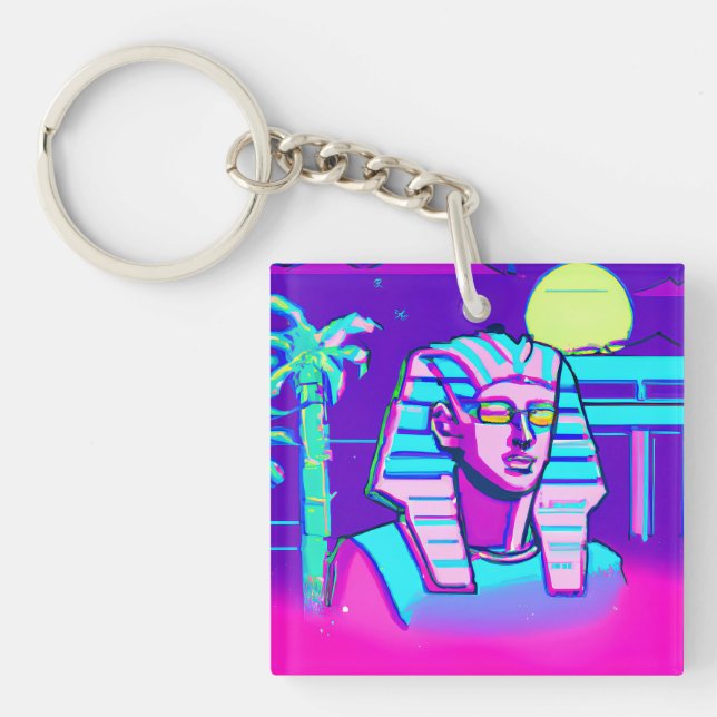 Porte-clefs Pharaon Synthwave (Devant)