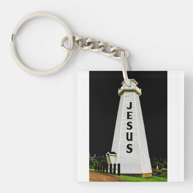 Porte-clefs Phare Avec Nom de Jésus Beaux Art Photographie (Devant)