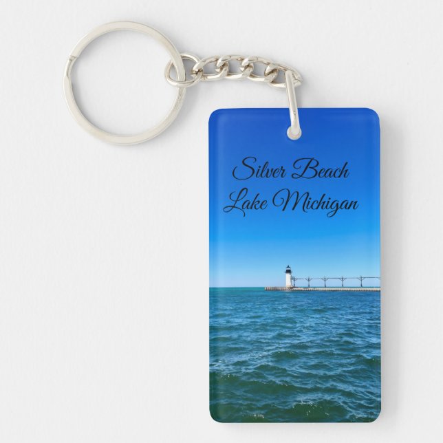 Porte-clefs Phare de Silver Beach – Lac Michigan (Devant)