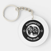 Pharmaciste personnalisé Papa Bear Porte - clé