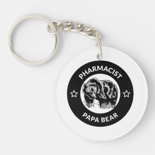 Porte-clefs Pharmaciste personnalisé Papa Bear Porte - clé