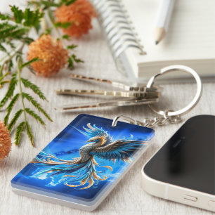 Porte-clefs Phénix de l'Aube Saphir
