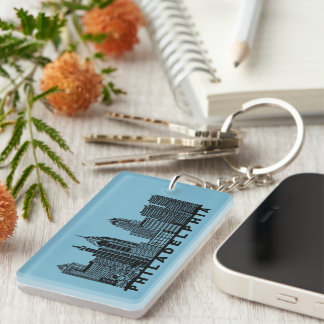 Porte-clefs Philadelphia Skyline Silhouette 