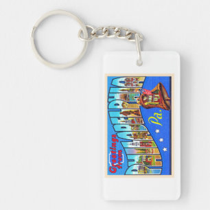 Porte-clefs Philadelphie Pennsylvanie PA Grande lettre carte p