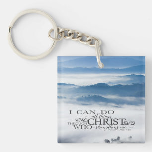 Porte-clefs Philippiens 4:13 Toutes les choses par la Bible du