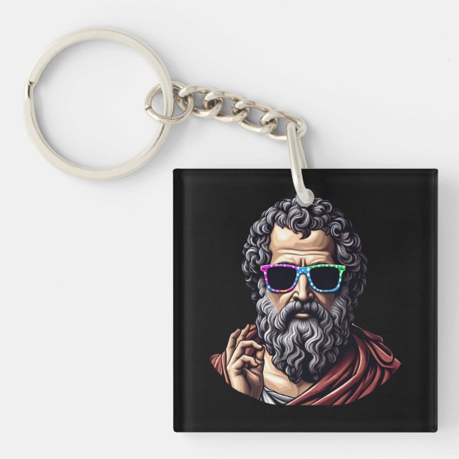 Porte-clefs Philosophe cool (Devant)