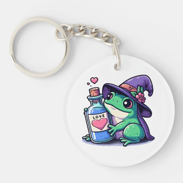 Porte-clefs philtre d'amour kawaii sorcier (Devant)