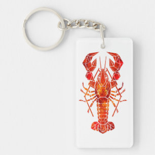 Porte-clefs Phomard polygonal rouge