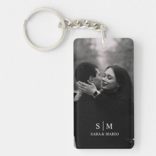Porte-clefs Photo Acrylique de Couple Personnalisé