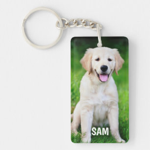 Porte-clefs Photo Amoureux des chiens, Avec Nom