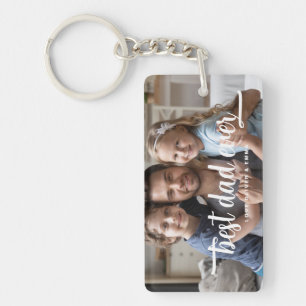 Porte-clefs Photo avec texte pour la fête des pères Meilleur P