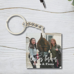 Porte-clefs Photo Besties Best Friends Acrylique Carré Porte -