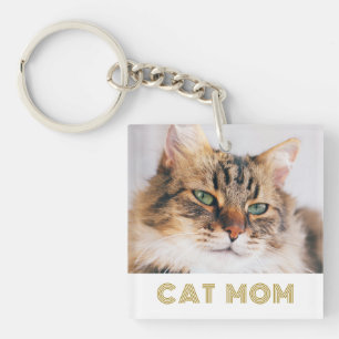 Porte-clefs Photo Cat Mom