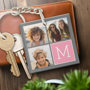 Porte-clefs Photo Collage Instagram tendance Monogramme person